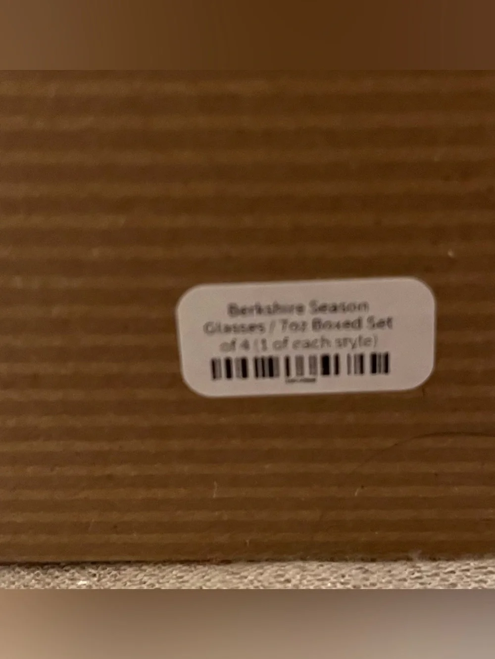 The Berkshires Seasons Glasses Set of Four 7oz Made In USA Mass MoCA NIB